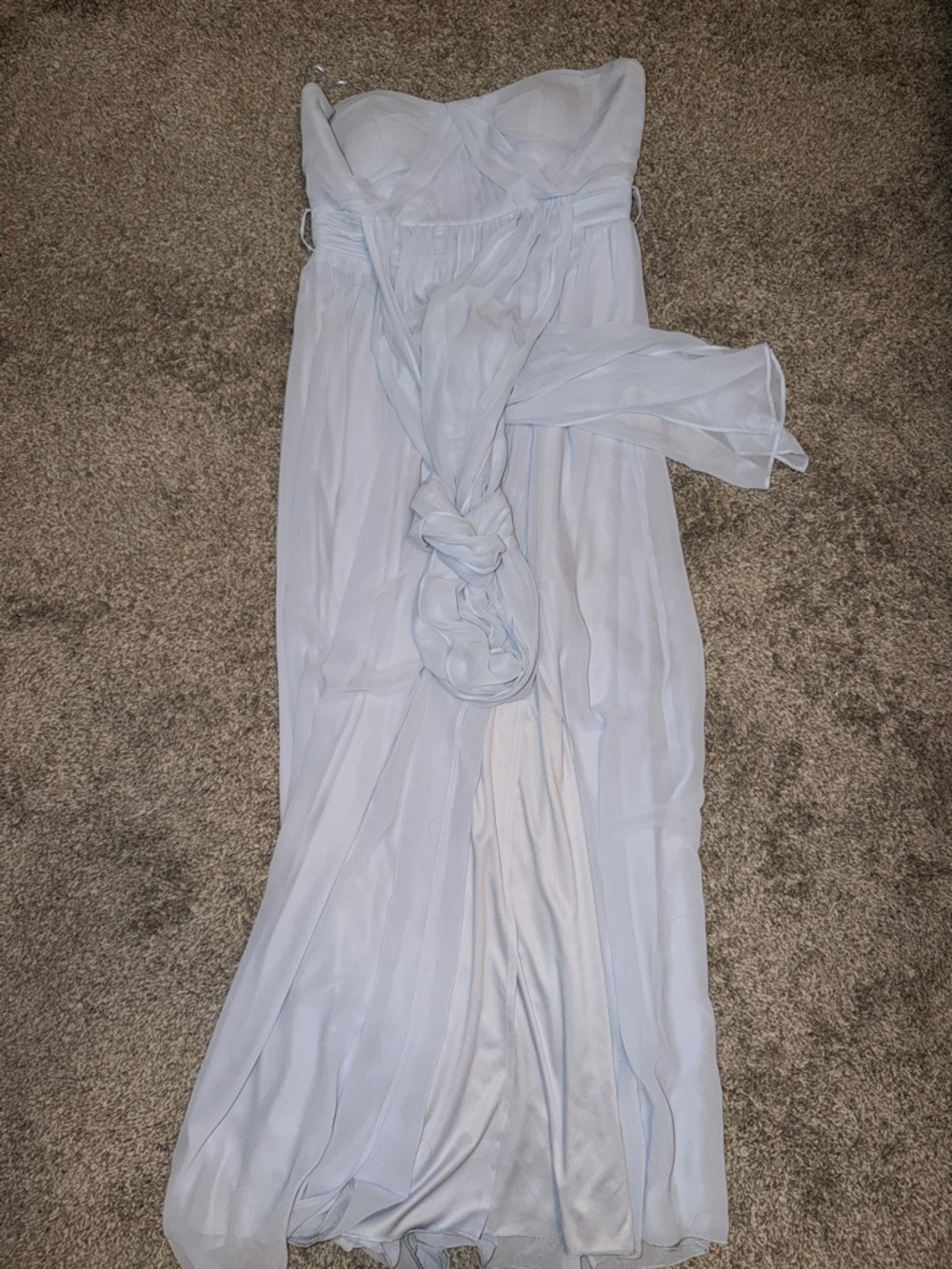 Birdy Grey Pale Blue Strapless Dress